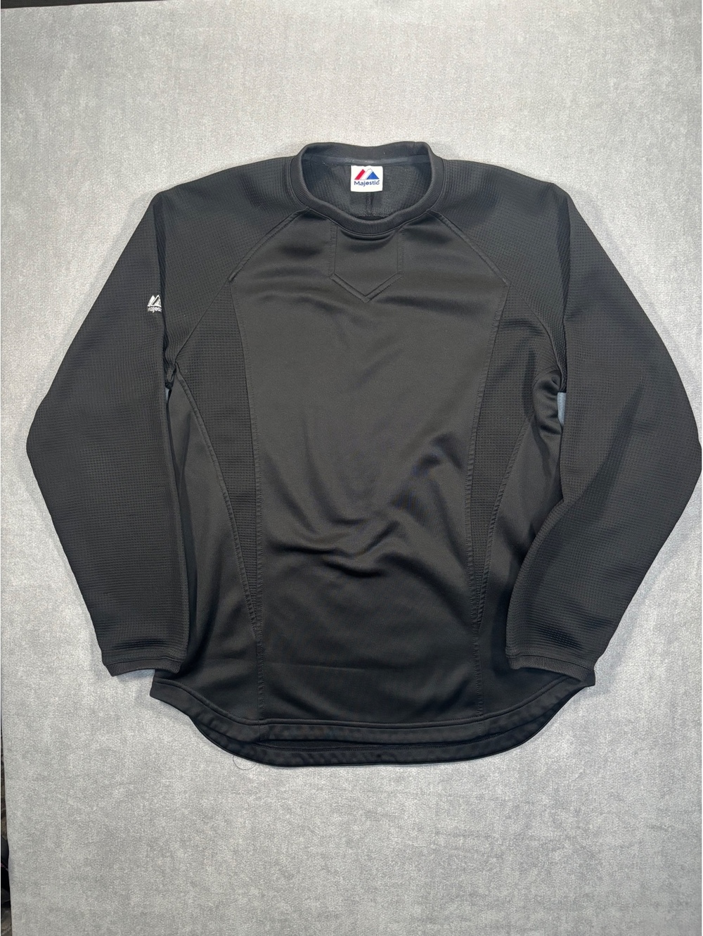 Majestic Therma Base Men's Black Crewneck Long Sleeve Training Shirt Pullover